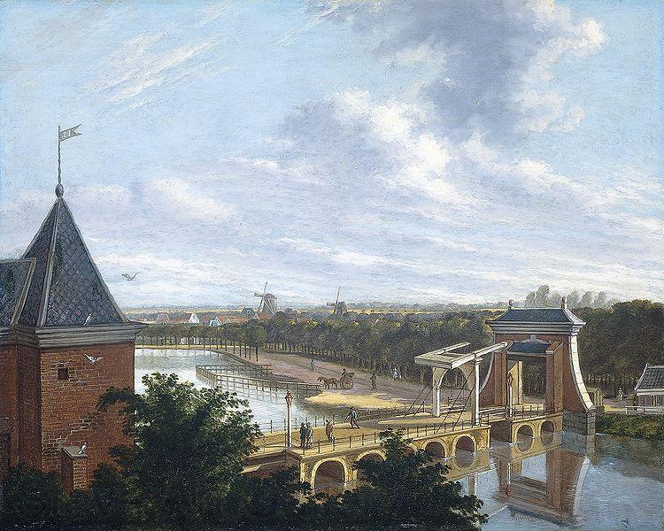 Johannes Jelgerhuis Leiden gate France oil painting art